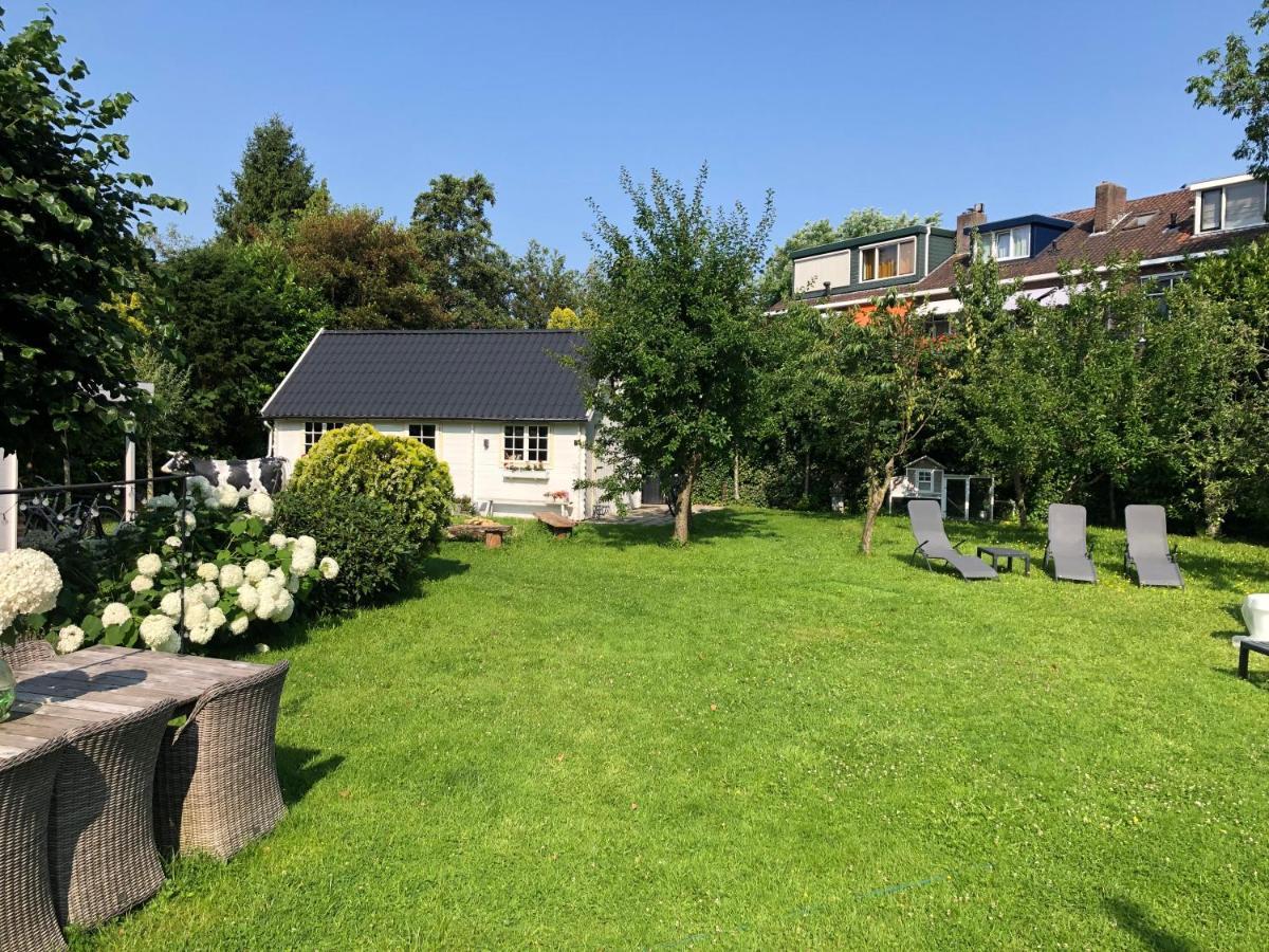 Tiny house in tuin van de statige villa Mariahof Dordrecht Buitenkant foto